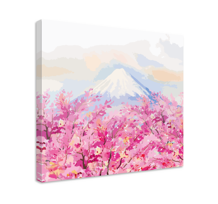 Mount fuji and cherry blossom landscape canvas - TenStickers