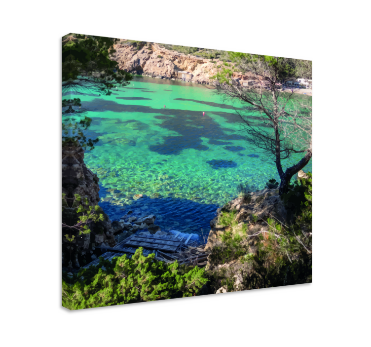 Landscape canvas of serene oceanic landscape - TenStickers