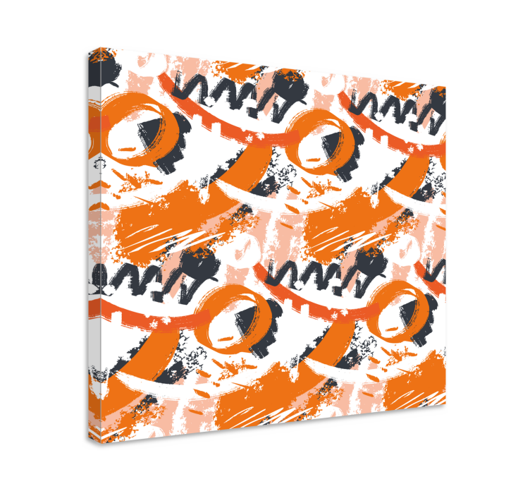 Abstract wall art 1 vibrant orange forms - TenStickers