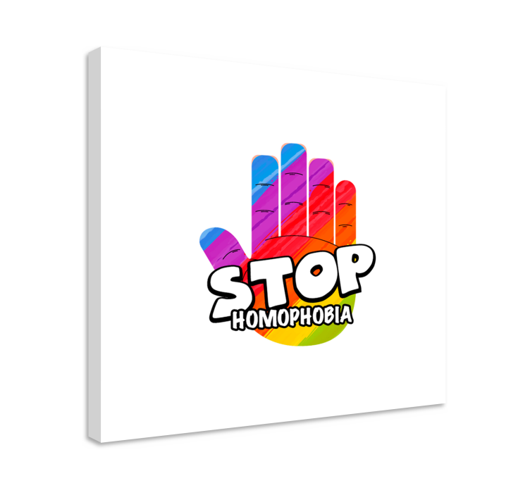 Stop homophobia quote canvas - TenStickers