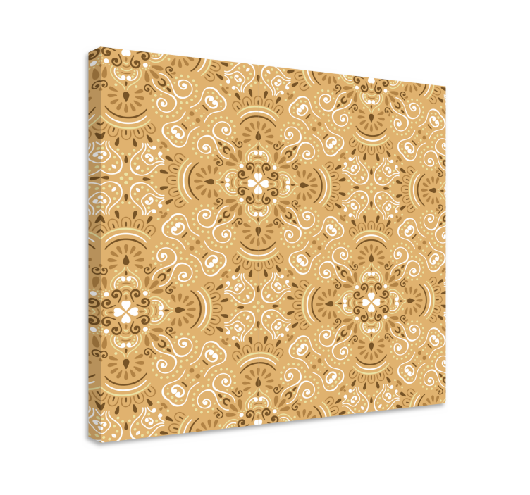 Ornamental canvas print with intricate natural design - TenStickers