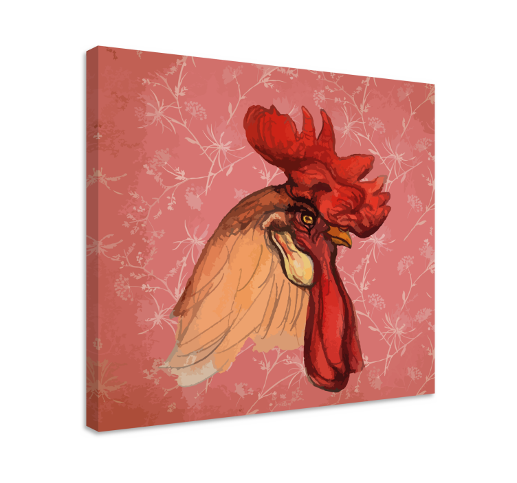 Dog wall art rooster illustration - TenStickers