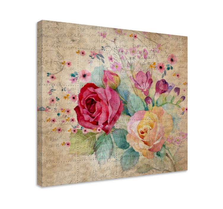 Flowers canvas romantic rose display - TenStickers