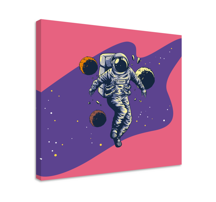 Gamer wall print cosmonaut in the cosmos - TenStickers