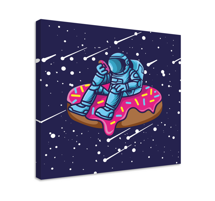 SPACEMAN ON DONUT gamer wall print - TenStickers