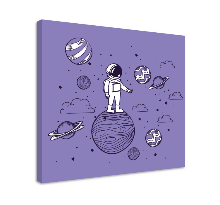 Gamer wall print astronaut exploring space - TenStickers