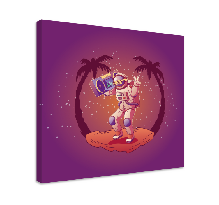 Gamer wall print astronaut dancing - TenStickers