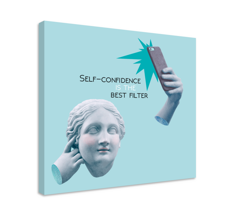 Quote canvas for self-confidence inspiration - TenStickers