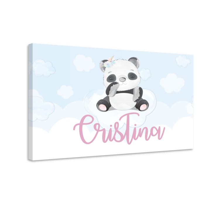 Animal canvas wall art cute panda design - TenStickers