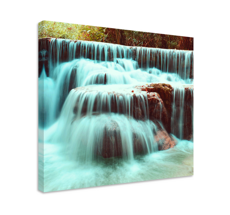 Landscape canvas of flowing waterfalls - TenStickers