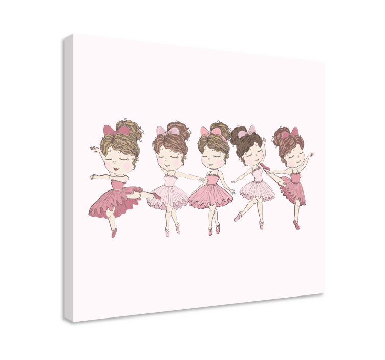 Nursery canvas ballet dancers art for kids - TenStickers
