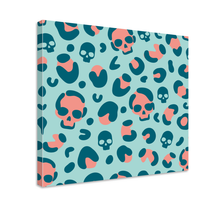 Quote canvas with skull pattern design - TenStickers