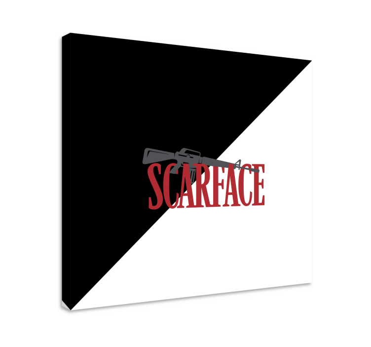 Gamer wall print scarface gun logo artwork - TenStickers