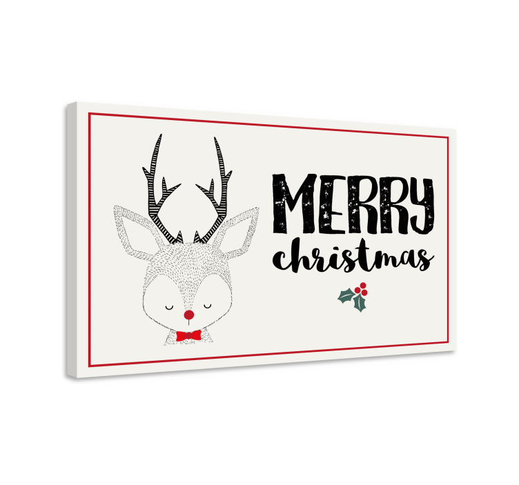 Christmas reindeer Christmas canvas prints - TenStickers