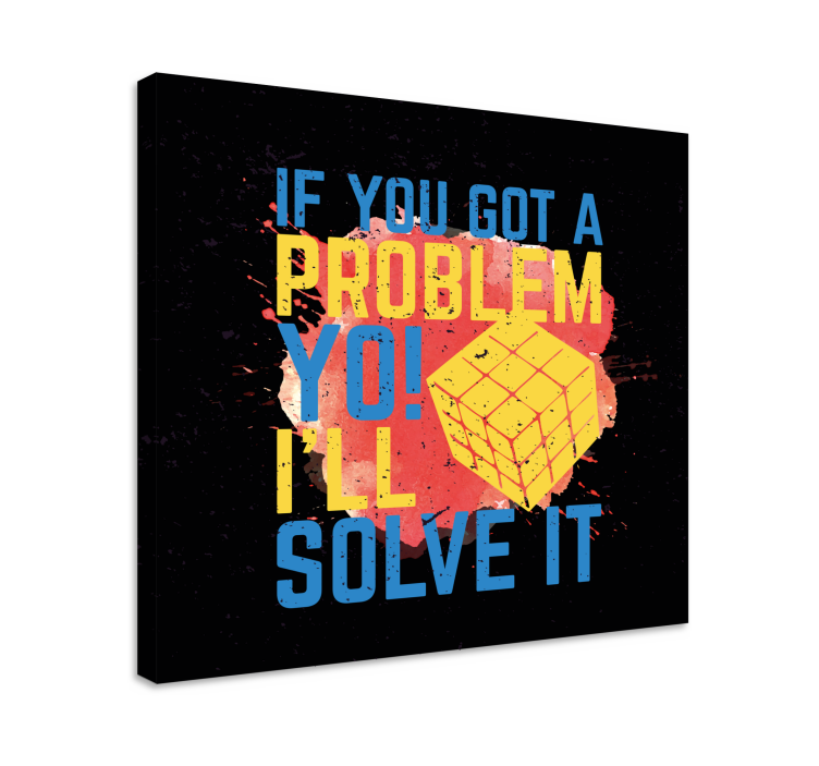 Quote canvas reflecting the rubik's cube wisdom - TenStickers
