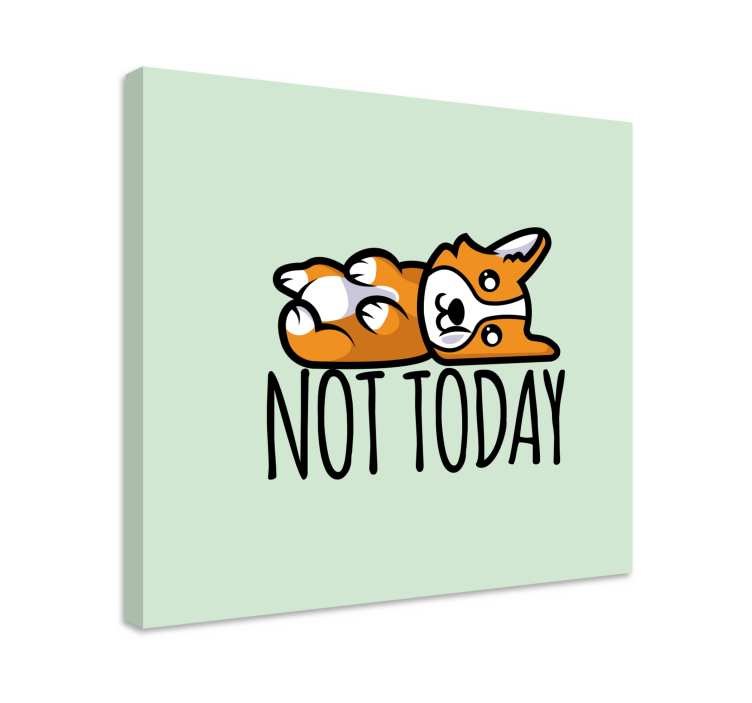 Dog wall art corgi relaxing art print - TenStickers