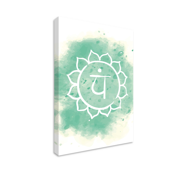 Zen canvas art meditation emblem - TenStickers