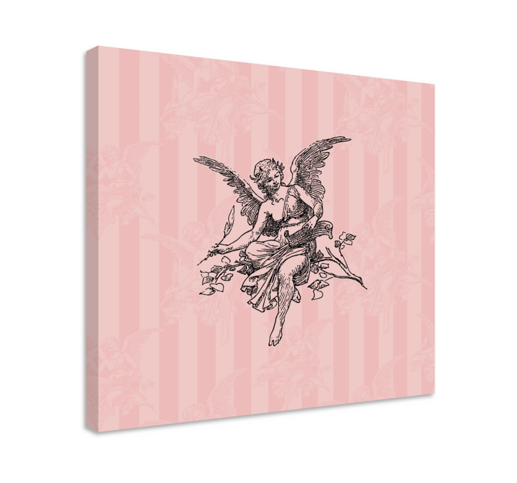 Canvas art cherubic figure elegance - TenStickers