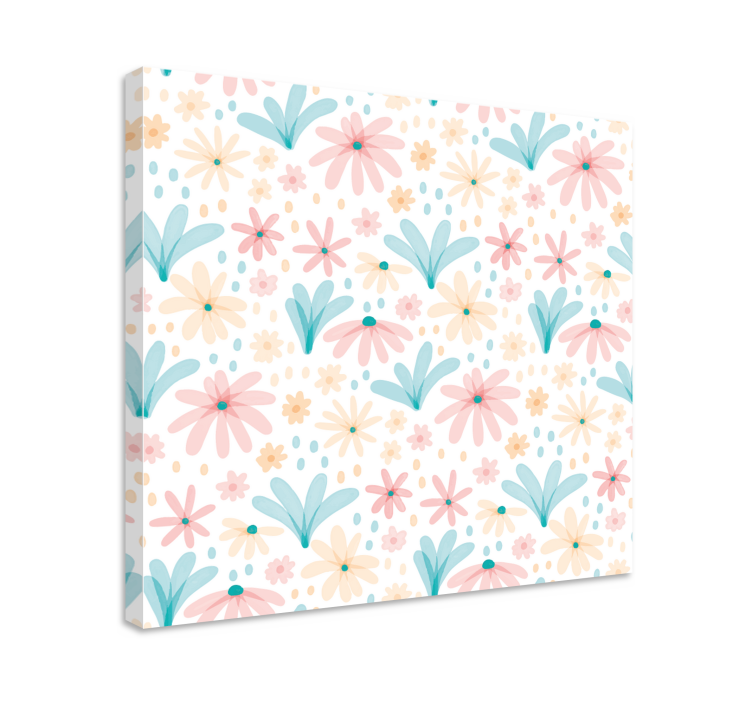 Flowers canvas floral design art - TenStickers