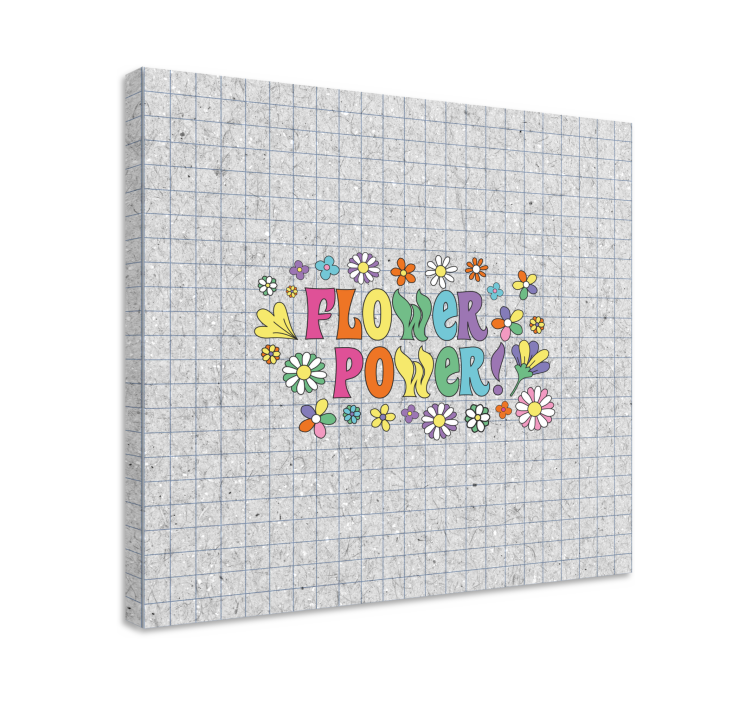 Flowers canvas floral energy artwork - TenStickers