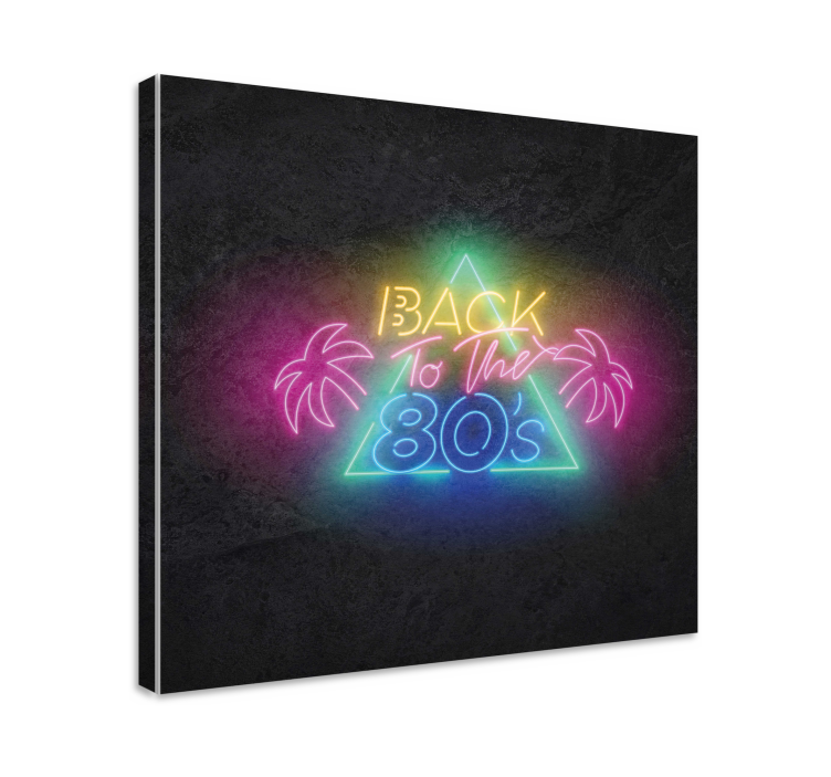 Back to the 80s logo quote canvas - TenStickers