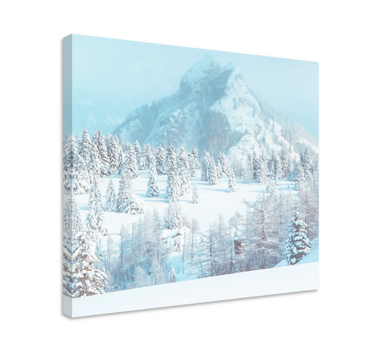 Landscape canvas snowy mountain scene - TenStickers
