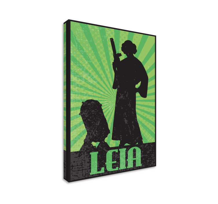 People canvas leia with weapon - TenStickers