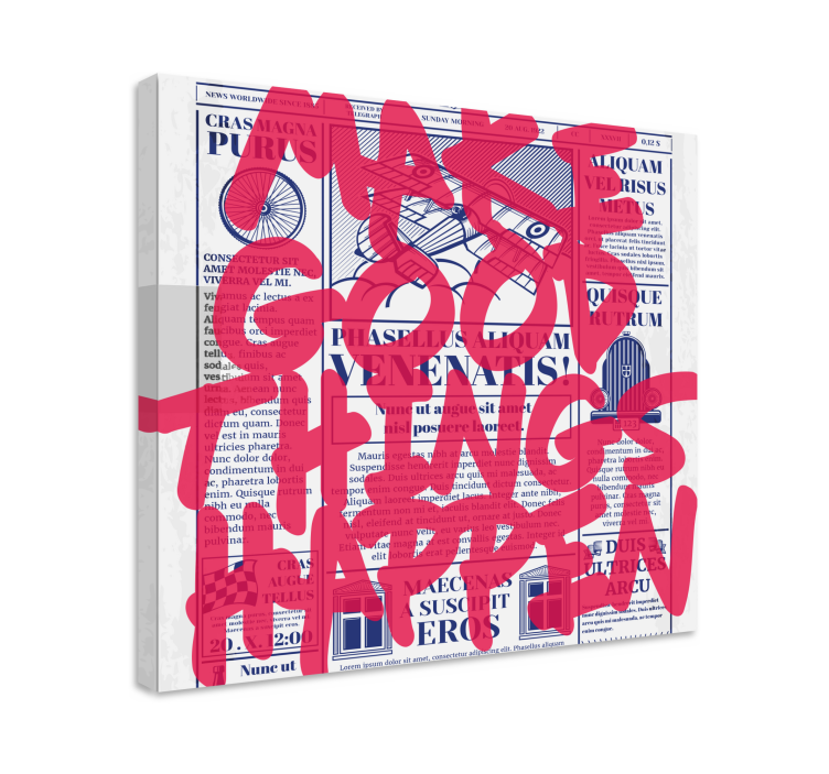 Quote canvas inspire positive change - TenStickers