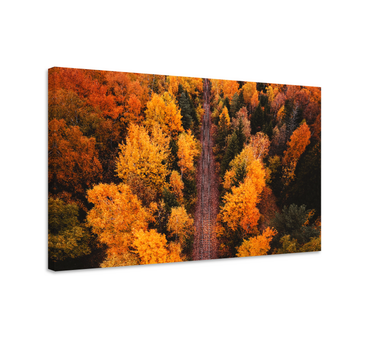 Landscape canvas autumn foliage trail - TenStickers