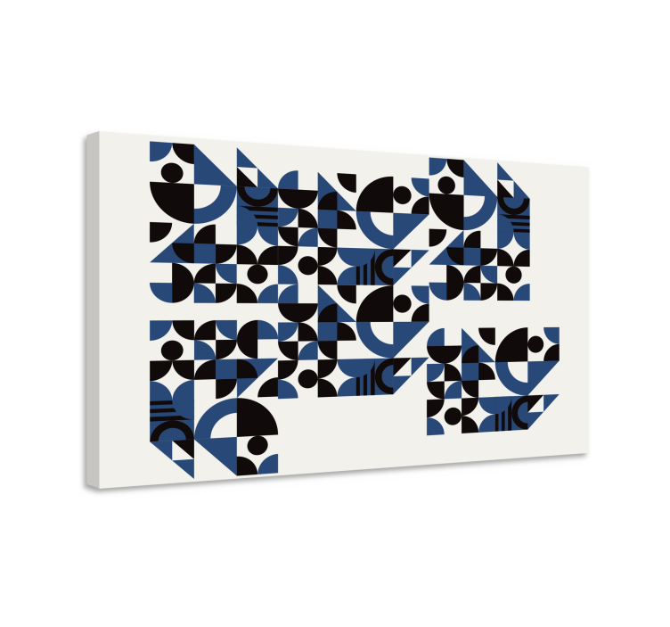 Geometric canvas with vibrant geometric patterns - TenStickers