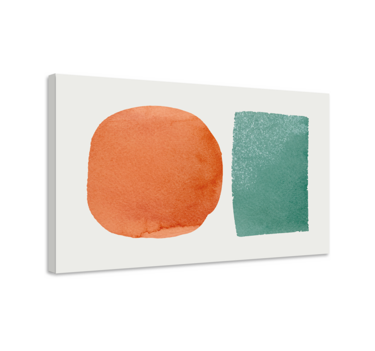 Circular and Rectangular Aquarella abstract wall art  1 - TenStickers