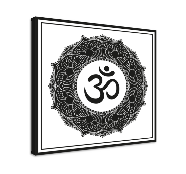 Buddha wall art om symbol mandala decor - TenStickers
