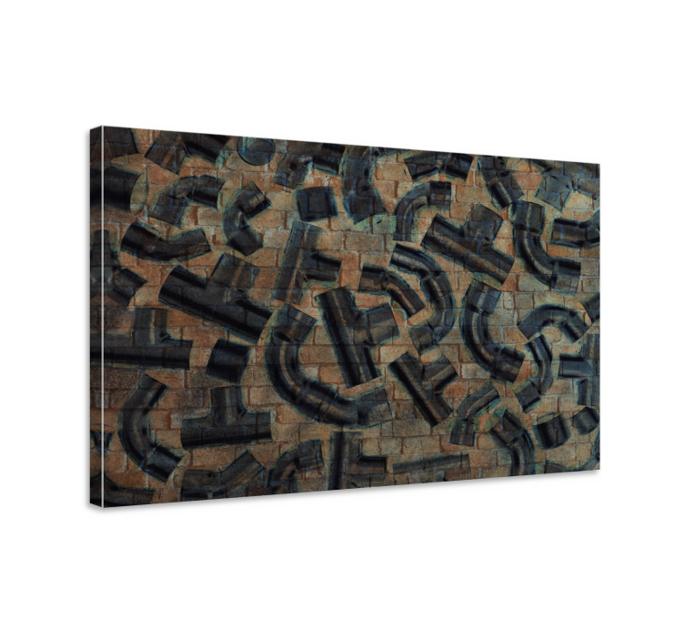 Ornamental canvas print abstract pipe designs - TenStickers