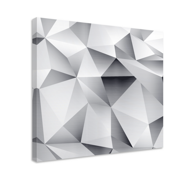 Silver cosmic geometric pattern canvas - TenStickers