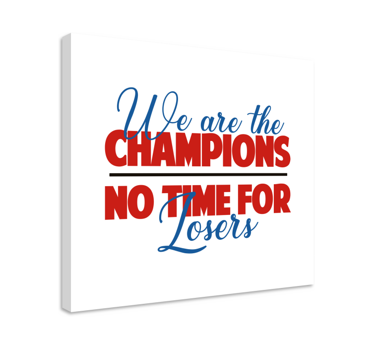 Quote canvas of champions uniting spirit - TenStickers