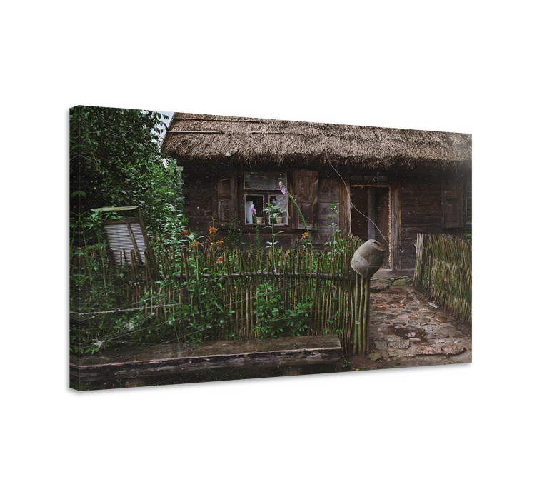 Cottagecore classical old house wall canvas - TenStickers