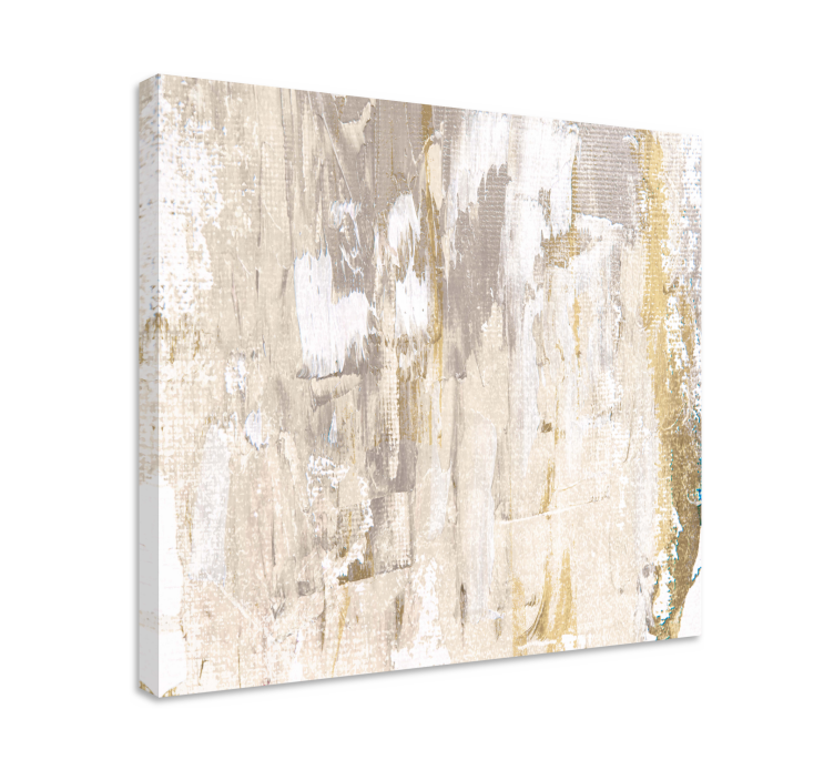 Abstract white forest painting retro canvas - TenStickers