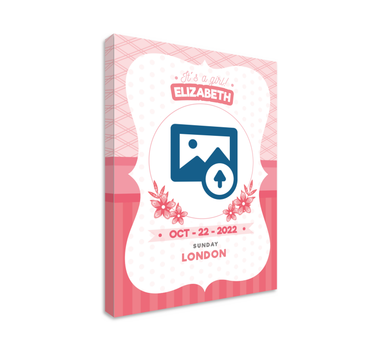 Personalised pink announcement cocktail canvas - TenStickers