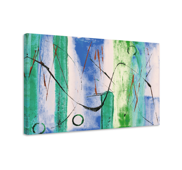 Geometric Abstract Lines modern canvas art - TenStickers