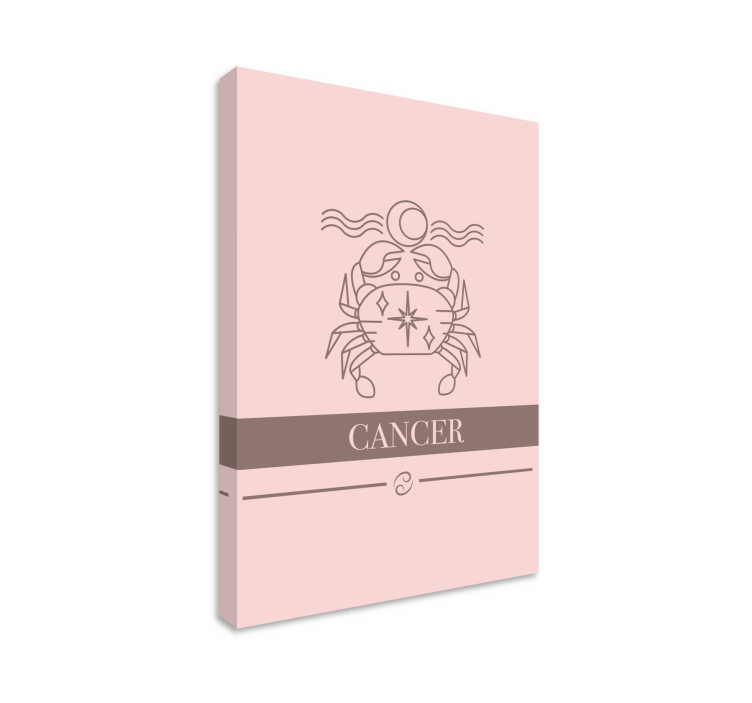 Quote canvas for the cancer zodiac sign - TenStickers
