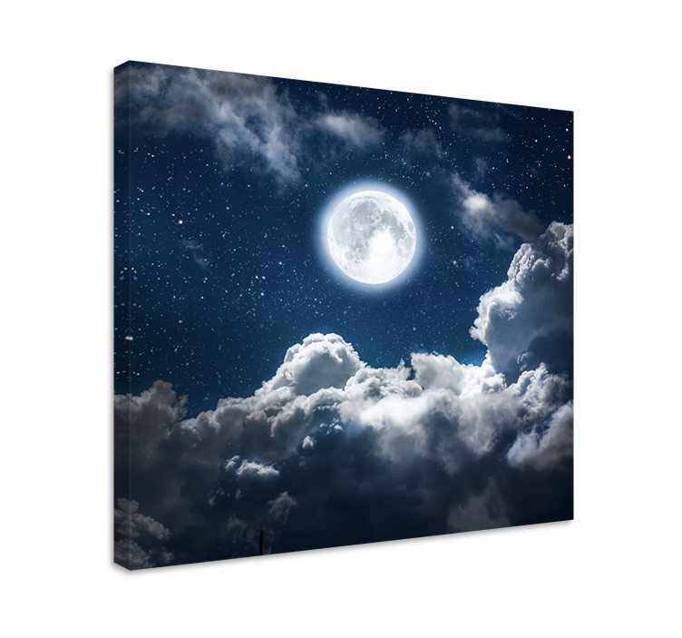 Landscape canvas moonlit cloudscape - TenStickers