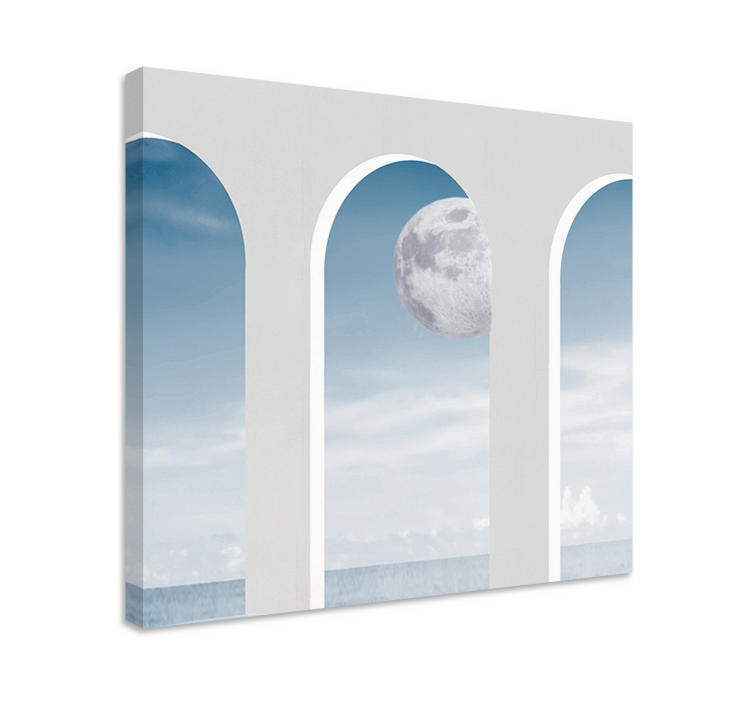 Abstract wall art 1 moonlit archway scene - TenStickers