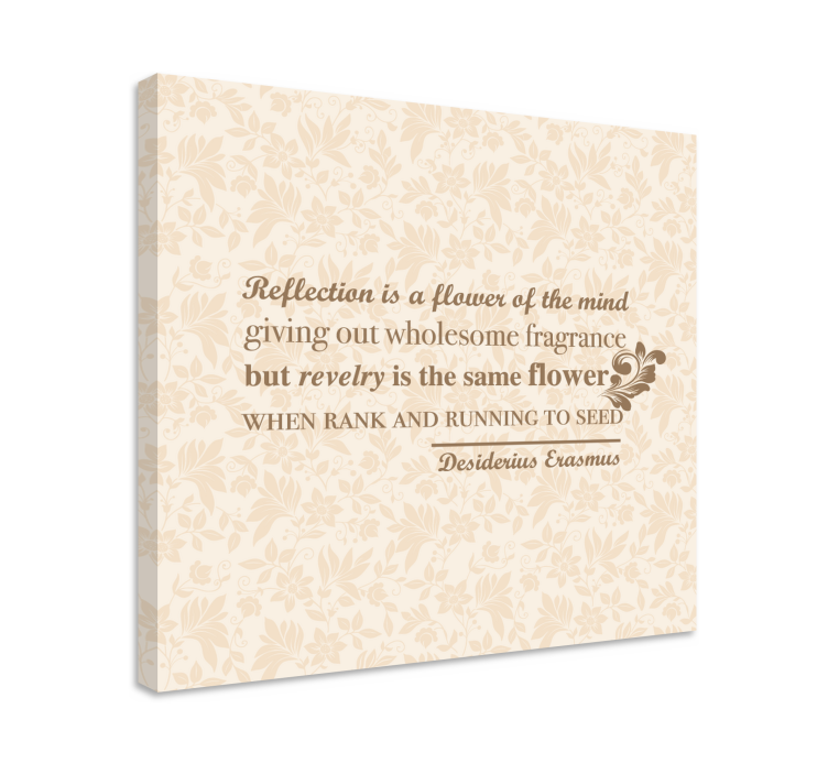 Quote canvas floral reflection art print - TenStickers