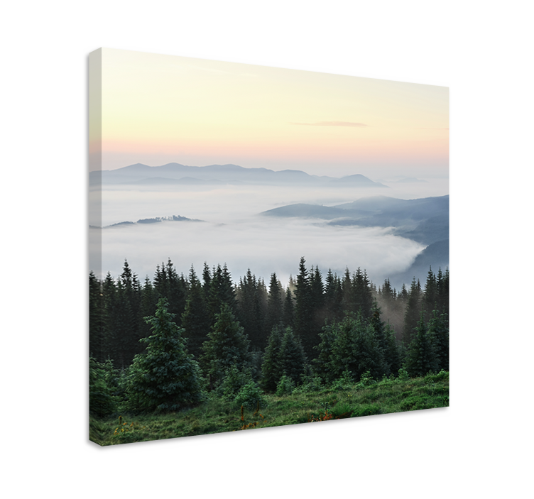 "Nature" forest with sun view landscape canvas - TenStickers