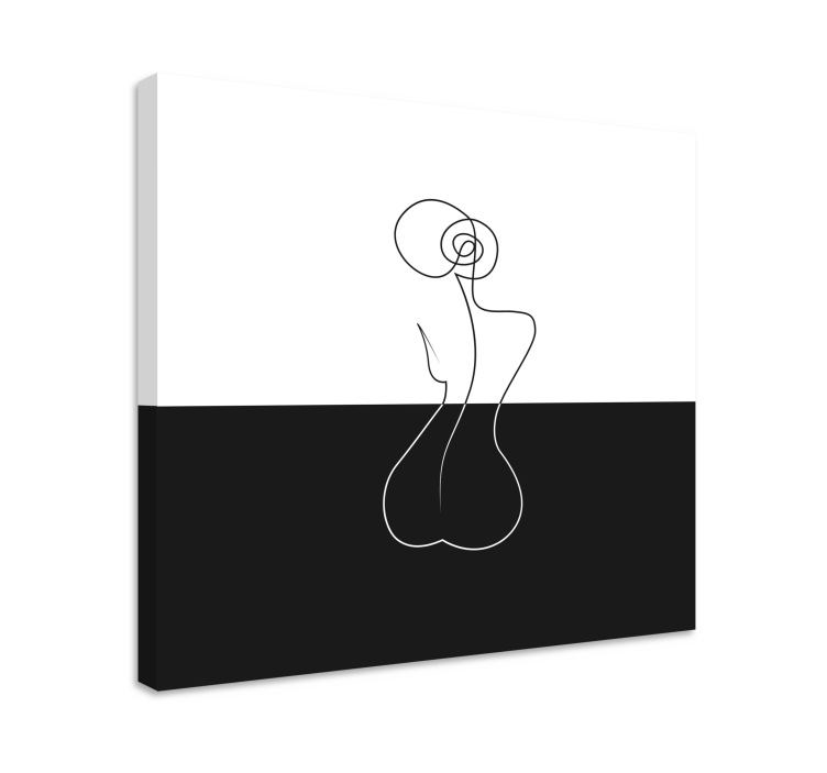 Abstract wall art 1 minimalist line art - TenStickers
