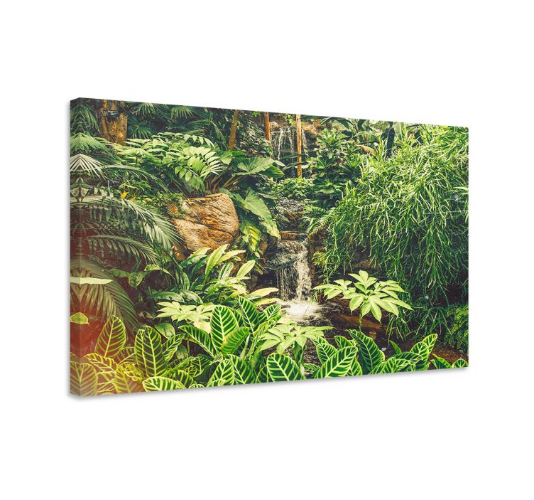 Green tropical forest landscape canvas - TenStickers