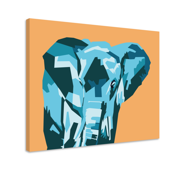 Elephant wallart stylized elephant portrait - TenStickers
