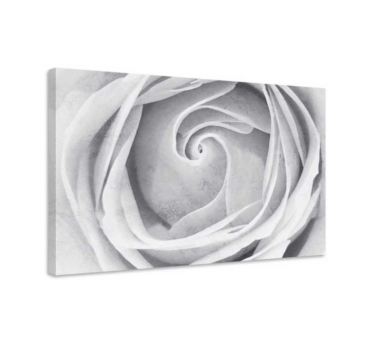 Flowers canvas elegant rose spiral wall art - TenStickers