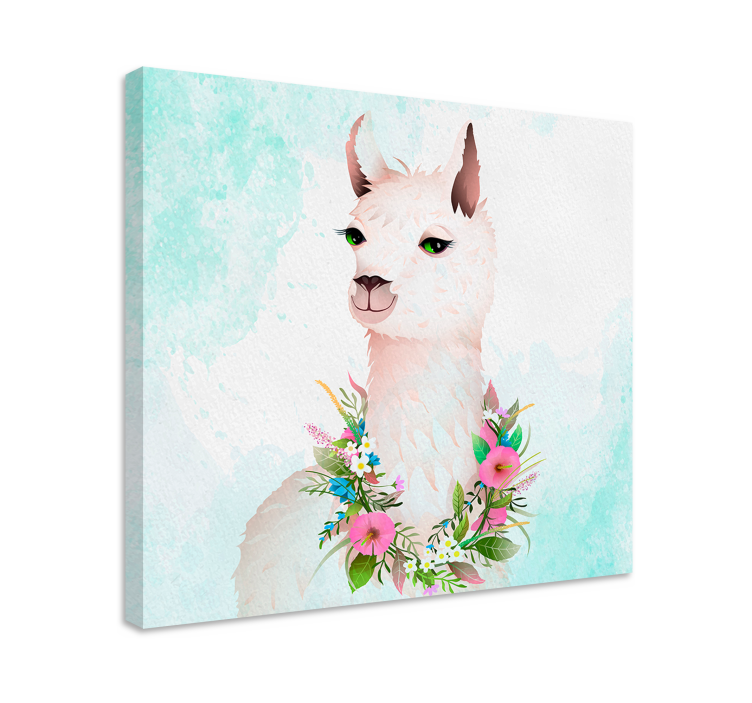 Delightful Alpacas animal canvas prints - TenStickers