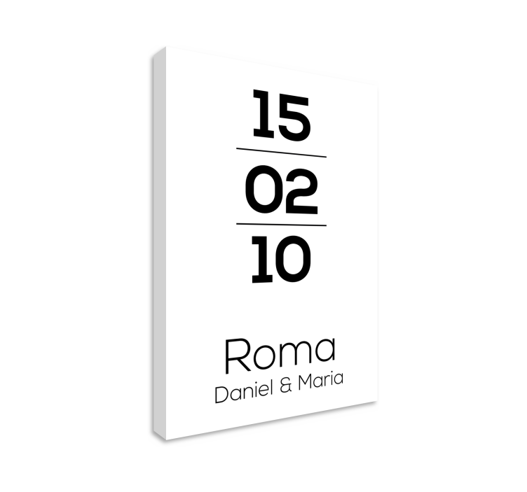 Roma date custom canvas print - TenStickers